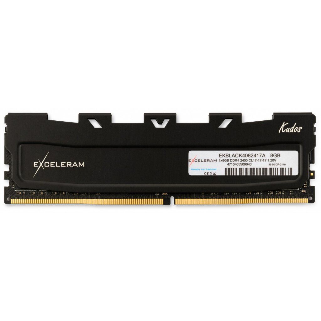 Модуль памяти для компьютера DDR4 8GB 2400 MHz Black Kudos eXceleram (EKBLACK4082417A)