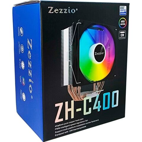 Кулер для процессора Zezzio ZH-C400 V2 ARGB/SRGB Ultra Fan - Нулевой остаток (Feed)  - Нулевой остаток (Feed) 