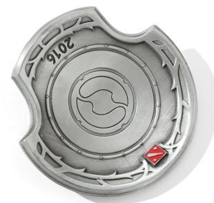 Декоративный щит Дота 2 Aegis of Champions Shield Dota 2 Silver/Red металл