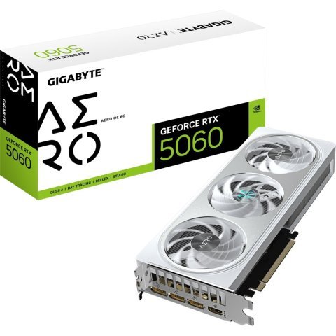 Видеокарта GIGABYTE GeForce RTX5060 8Gb AERO OC (GV-N5060AERO OC-8GD) - Нулевой остаток (Feed) - Нулевой остаток (Feed)