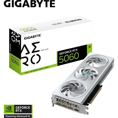 Видеокарта GIGABYTE GeForce RTX5060 8Gb AERO OC (GV-N5060AERO OC-8GD) - Нулевой остаток (Feed) - Нулевой остаток (Feed)
