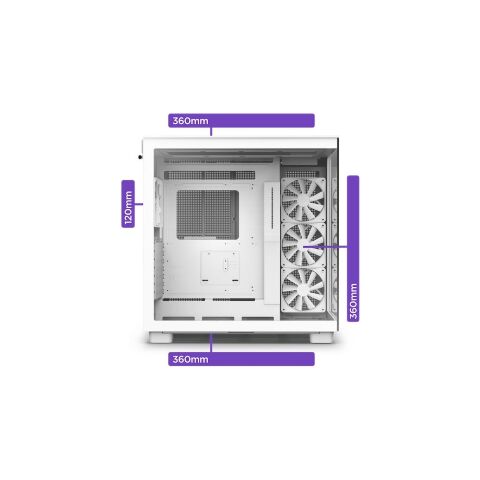 Корпус NZXT H9 Flow Edition White (CM-H91FW-01) - Нулевой остаток (Feed)  - Нулевой остаток (Feed) 