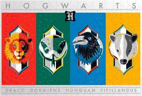 Пазл Гарри Поттер Факультеты Хогвартса Harry Potter Hogwarts House Crests Puzzle (500 деталей) - -