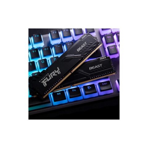 Модуль памяти для компьютера DDR4 32GB (2x16GB) 3200 MHz Beast Black Kingston Fury (ex.HyperX) (KF432C16BB1K2/32WP) - Нулевой остаток (Feed)  - Нулевой остаток (Feed) 