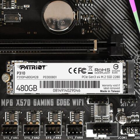 Накопитель SSD M.2 2280 480GB Patriot (P310P480GM28) - Нулевой остаток (Feed)  - Нулевой остаток (Feed) 