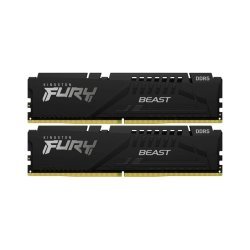 Модуль памяти для компьютера DDR5 64GB (2x32GB) 5600 MHz Fury Beast Black Kingston Fury (ex.HyperX) (KF556C36BBE2K2-64)