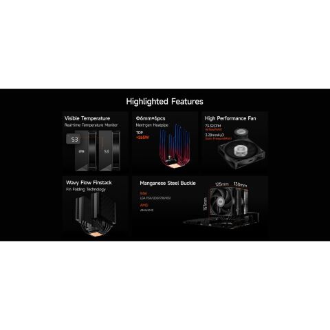 Кулер для процессора PcCooler RT620 Digital BK - Нулевой остаток (Feed) - Нулевой остаток (Feed)