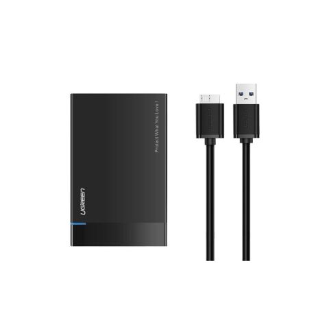 Карман внешний Ugreen USB 3.0 to M.2 SATA SSD US221 black (30848) - Аксессуары к HDD  - Аксессуары к HDD 