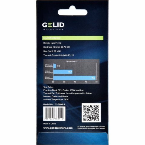 Термопрокладка Gelid Solutions GP-Ultimate Thermal Pad 90x50x2 mm (TP-GP04-D) - Нулевой остаток (Feed) - Нулевой остаток (Feed)