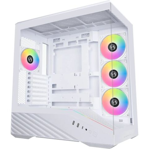 Корпус для ПК Lian Li V100R case with pre-installed four 120mm RGB PWM fan, White (G99.V100RW.01) - Корпуса  - Корпуса 