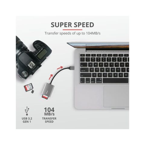 Считыватель флеш-карт Trust Dalyx Fast USB 3.2 Card reader (24135) - Кардридеры  - Кардридеры 