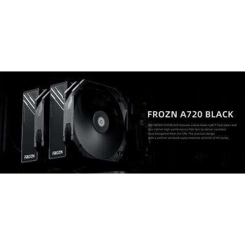 Кулер для процессора ID-Cooling FROZN A720 Black - Нулевой остаток (Feed) - Нулевой остаток (Feed)