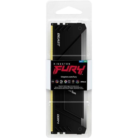 Модуль памяти для компьютера DDR4 16GB 3200 MHz Beast RGB Kingston Fury (ex.HyperX) (KF432C16BB12A/16WP) - Нулевой остаток (Feed) - Нулевой остаток (Feed)