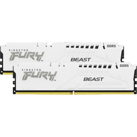 Модуль памяти для компьютера DDR5 64GB (2x32GB) 6000 MHz Beast White Kingston Fury (ex.HyperX) (KF560C36BWEK2-64) - Нулевой остаток (Feed) - Нулевой остаток (Feed)