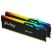 Модуль памяти для компьютера DDR5 32GB (2x16GB) 5600 MHz FURY Beast RGB Kingston Fury (ex.HyperX) (KF556C40BBAK2-32) - Модули памяти для компьютера  - Модули памяти для компьютера 