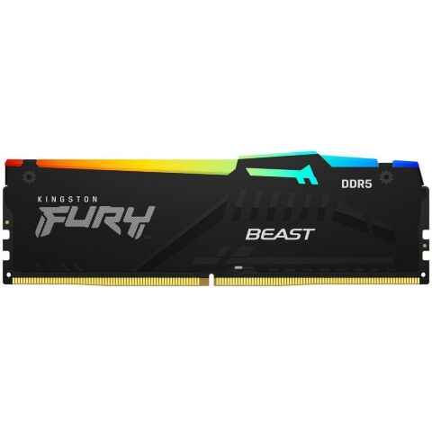 Модуль памяти для компьютера DDR5 32GB (2x16GB) 5600 MHz FURY Beast RGB Kingston Fury (ex.HyperX) (KF556C40BBAK2-32) - Модули памяти для компьютера  - Модули памяти для компьютера 