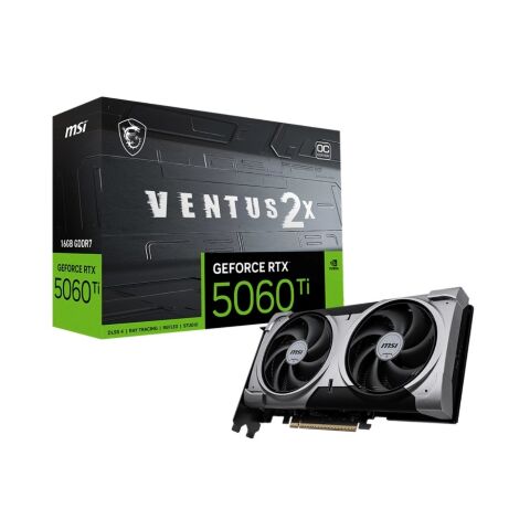 Видеокарта MSI GeForce RTX5060Ti 16Gb VENTUS 2X OC PLUS (RTX 5060 Ti 16G VENTUS 2X OC PLUS) - Нулевой остаток (Feed) - Нулевой остаток (Feed)