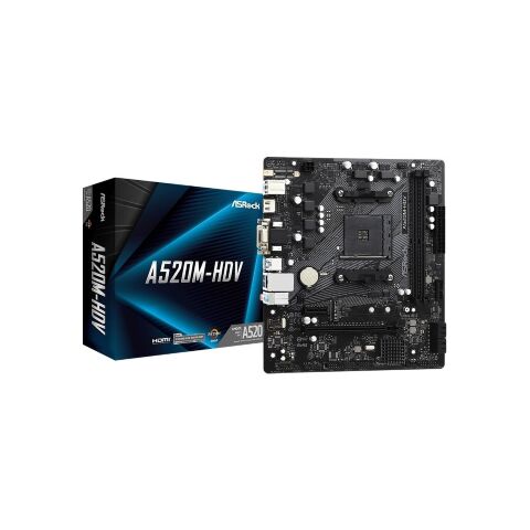 Материнская плата ASRock A520M-HDV - Нулевой остаток (Feed) - Нулевой остаток (Feed)